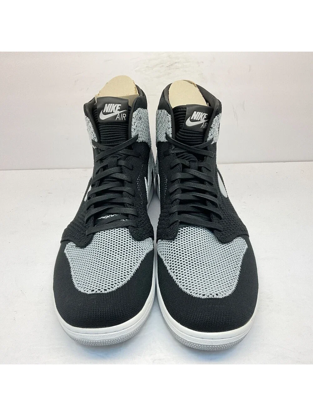 Air Jordan Men's Retro 1 High OG Flyknit Basketball Sneakers ‘Shadow’ Size 18M